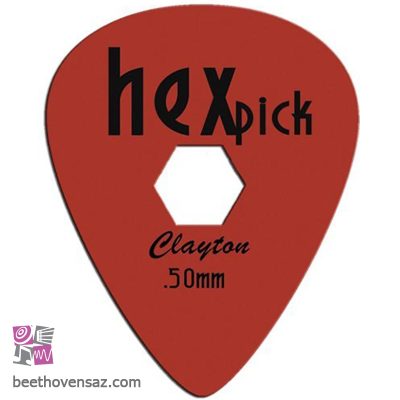 پیک گیتار الکتریک کلایتون مدل 0.50 میلی‌متری HexPick بسته‌ دوازده عددی