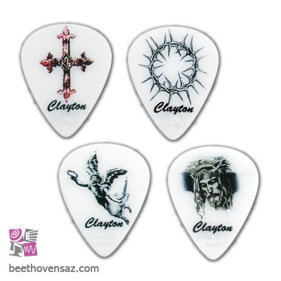 پیک گیتار الکتریک کلایتون مدل Christian 1.26 mm بسته‌ 12 عددی