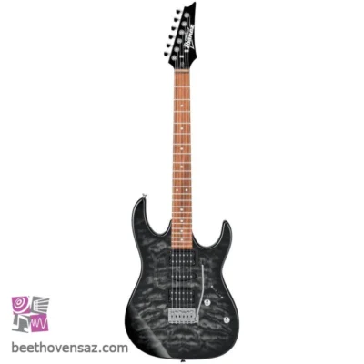 گیتار الکتریک مدل IBANEZ GRX70QA – TRANSPARENT BLACK SUNBURST